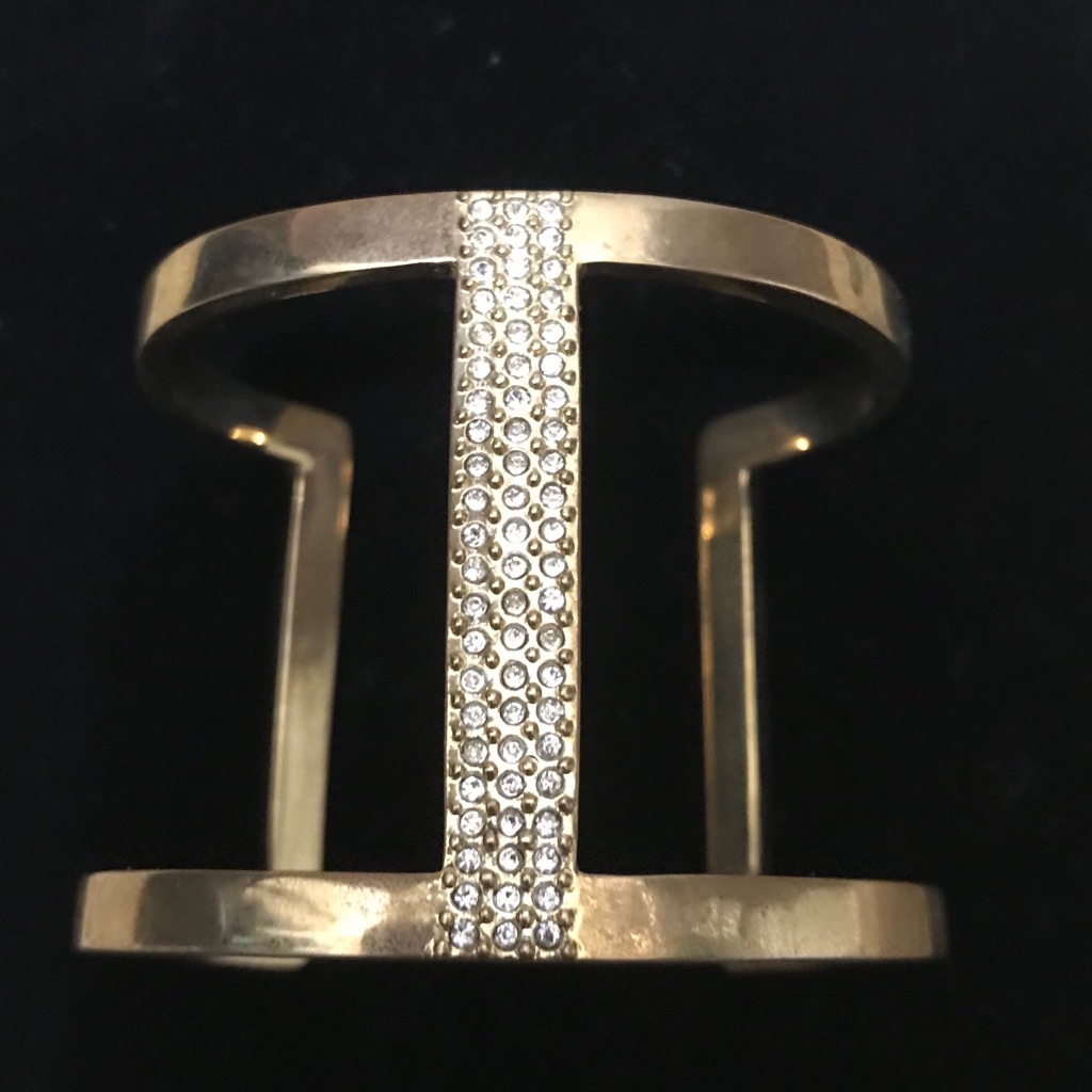 Vince Camuto Gold Tone Cuff With Rhinestone 25$